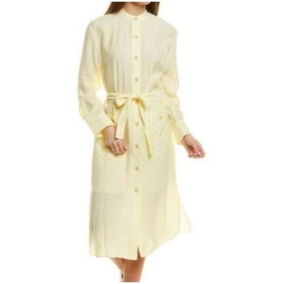 Vince Button-down Long Sleeve Midi Shirt Dress Size L NWT - Picture 15 of 15